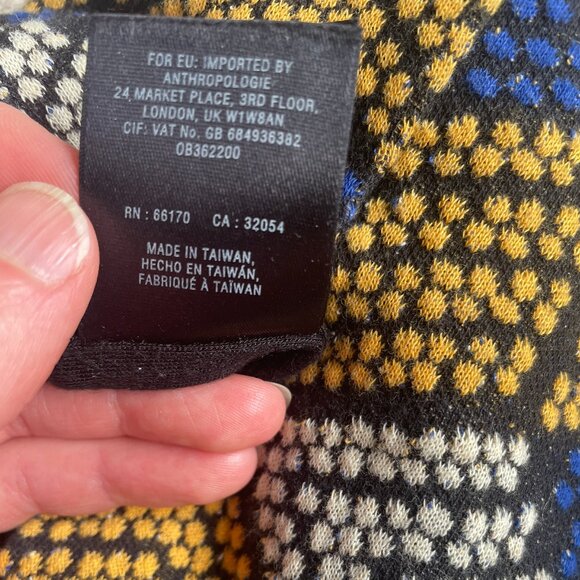 Anthropologie Maeve Blue Yellow Long Pencil Skirt, 6 Women's - Picture 6 of 9